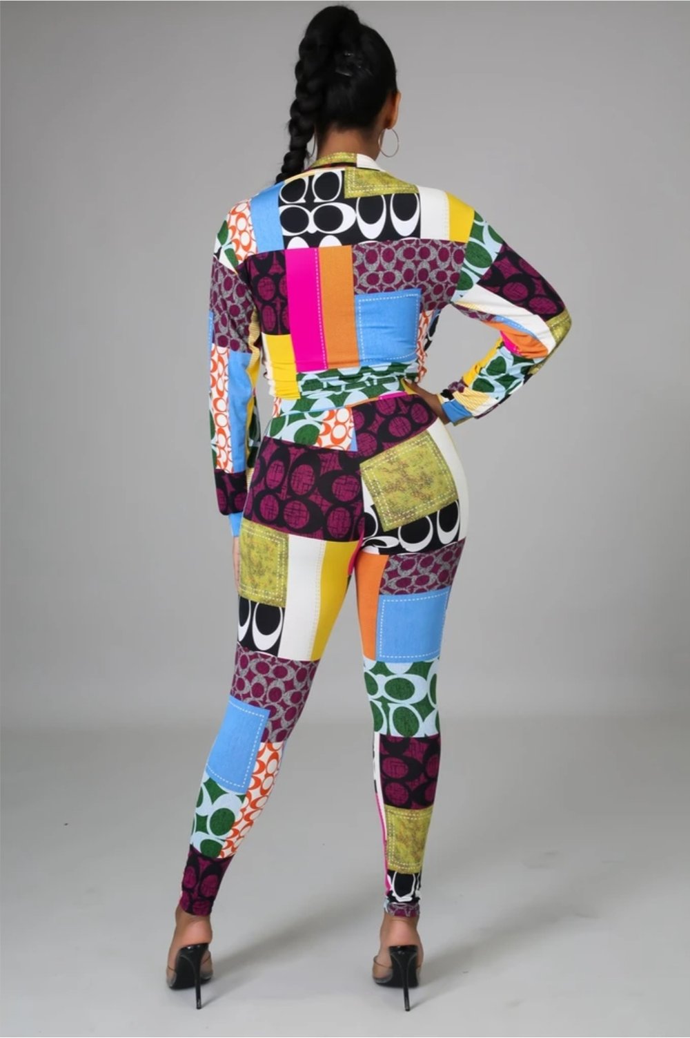 Multi front Tie Top & Leggings 