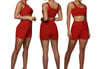 RED TWO PIECE SET