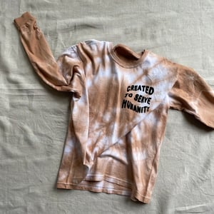 Humanity Tie Dye Long Sleeve T-shirt in Rusted