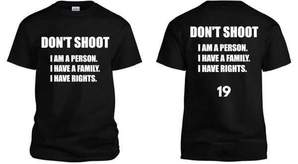 Image of Don't Shoot T-shirt (black)