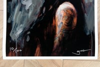 Image 4 of 'TIGER SLEEVE' Extremely Limited Hand Embellished Giclee Print.