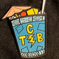 Image 2 of TCB(lue Hawaiian) Elvis Tribute 5" Embroidered Patch