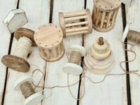 Image 2 of Wooden   bobbins brown