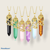 Crystal yoga healing energy pendant 