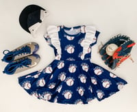 Image 1 of Custom Baseball Full Body Flutter Dress