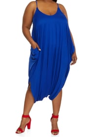 Image 1 of PLUS SIZE SLEEVELESS HAREM JUMPSUIT