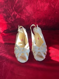 Image 2 of Vintage Faux Snakeskin Heels 