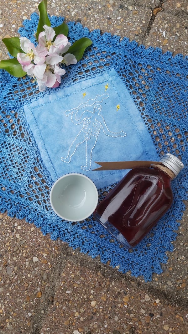 Image of Tiny Giant - Starry Square Indigo Altar Cloth