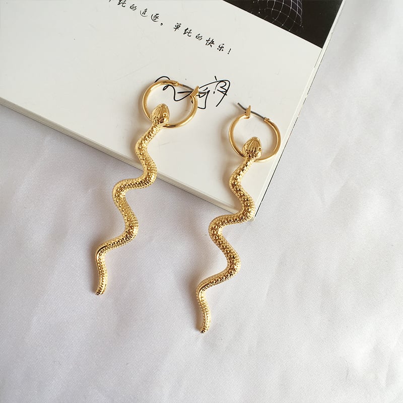 Image of Golden Snake Earrings