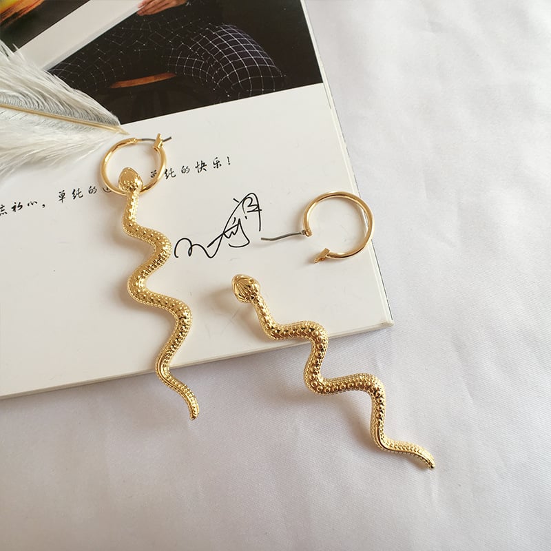 Image of Golden Snake Earrings