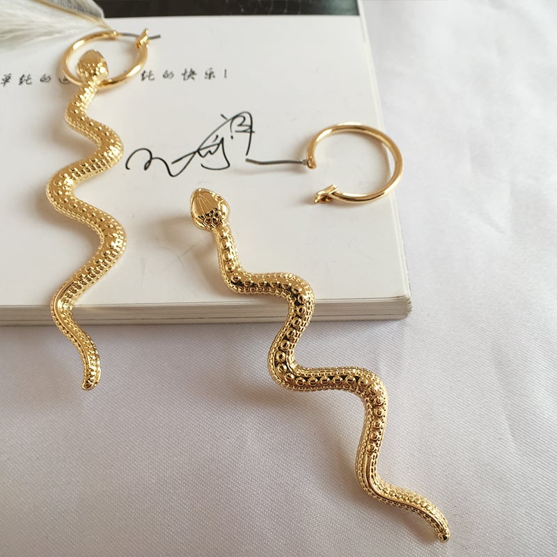 Image of Golden Snake Earrings