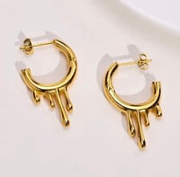 Image 3 of MELTING HOOP EARRINGS