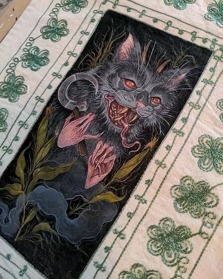 Kornkatze Painting