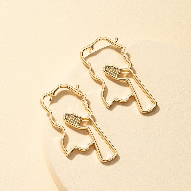 Image of Contoured Face Earrings