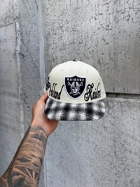 Image 1 of PLAID BRIM RAIDERS CUSTOM FITTED CAP