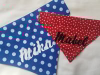 Image 3 of Red Polka Dot Dog Bandana