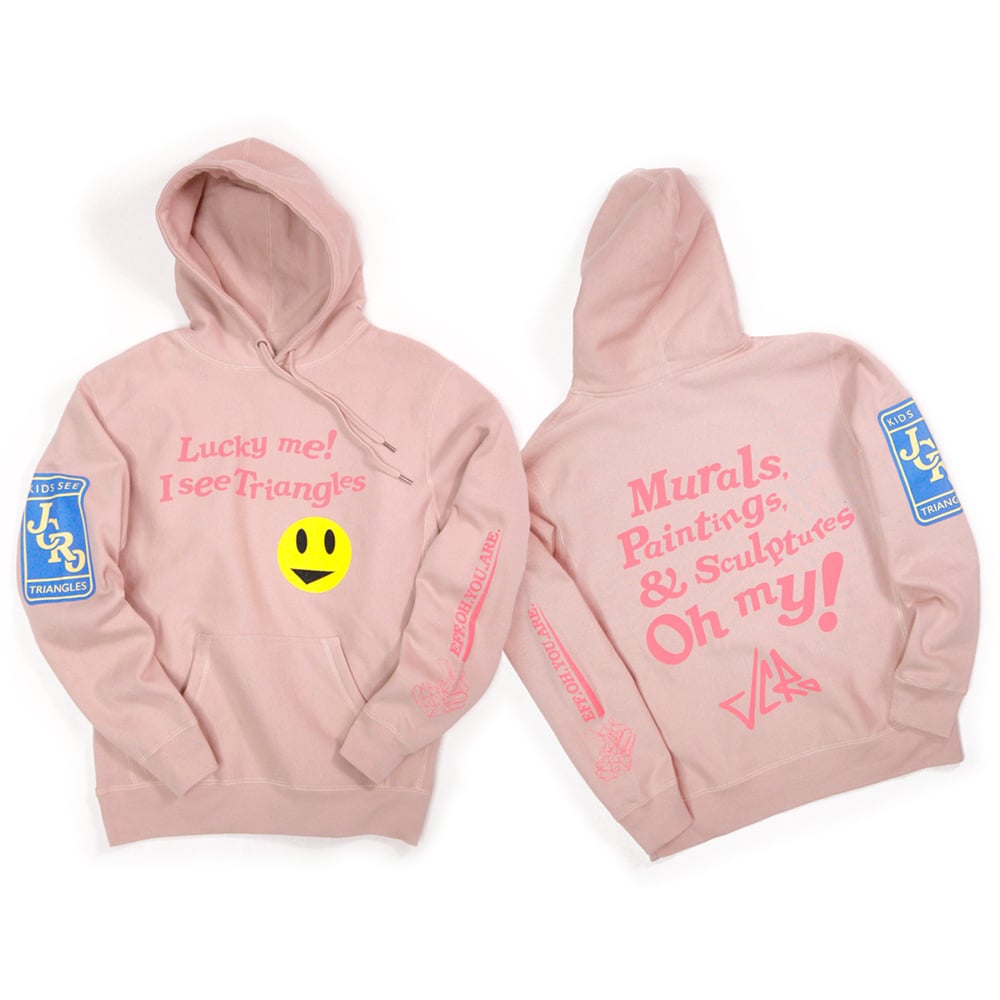 Image of Lucky Me I see Triangles!  Hoodie - Pink