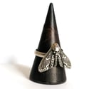 Antiqued Death's-Head Moth Ring