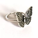 Antiqued Butterfly Ring