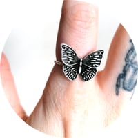 Image 4 of Antiqued Butterfly Ring