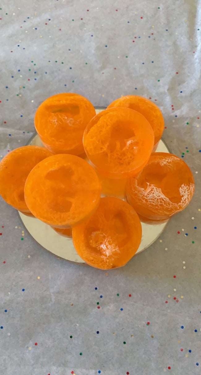 peppermint  , Orange and Tea Tree mini  loofah soap