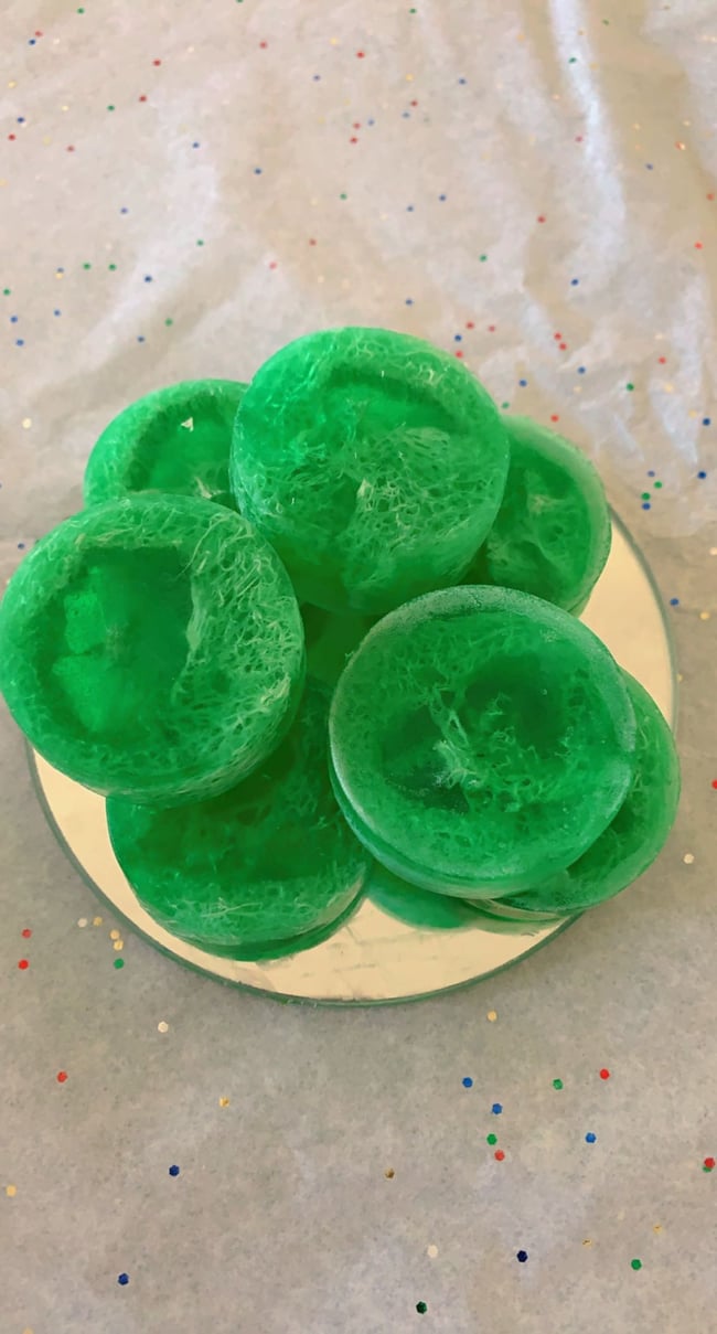 Peppermint , Lemon and Tea Tree  mini loofah soaps