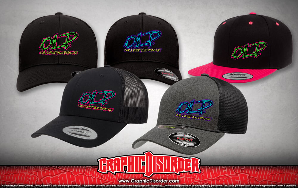 Image of OLP Rad Neon Logo All Black Mesh Hat (Flex Fit)