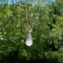 Image 2 of Aquamarine 16-18in Sterling Silver Necklace (Custom)