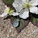 Image 1 of Aquamarine 16-18in Sterling Silver Necklace (Custom)