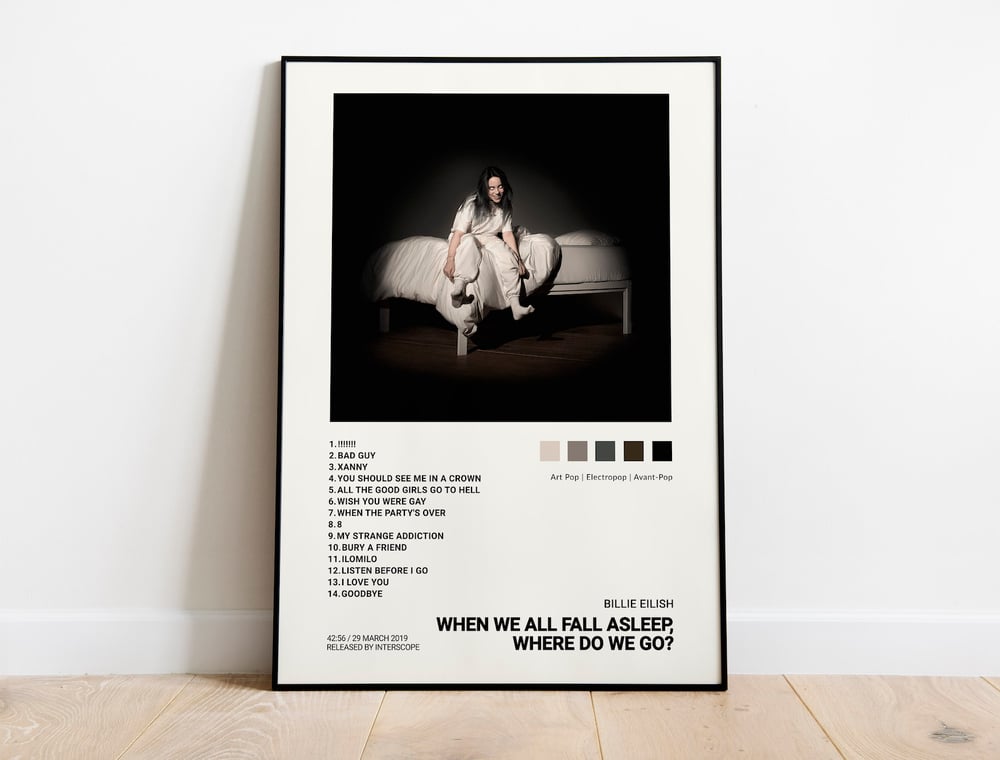 Billie Eilish - When We All Fall Asleep, Where Do We Go? Album Cover Poster Merch