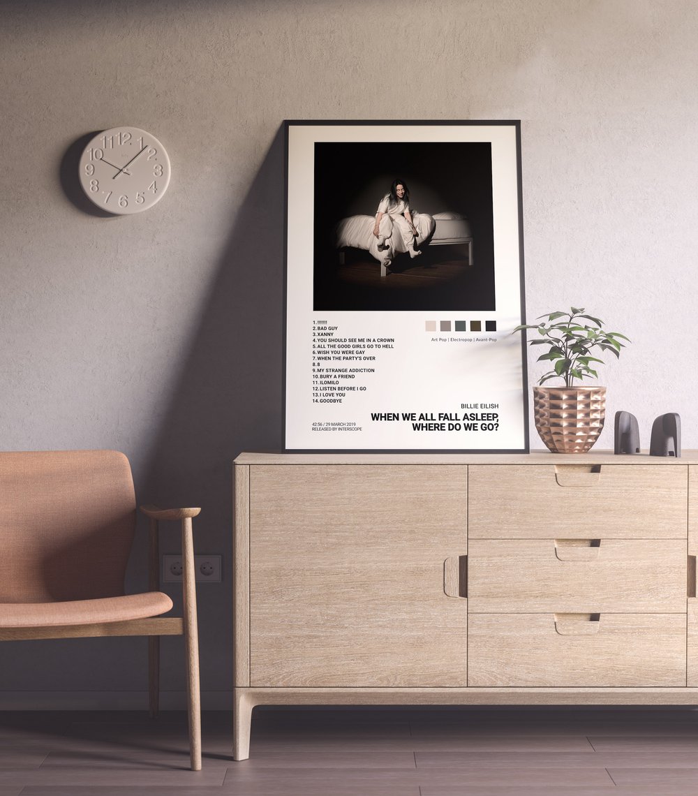 Billie Eilish - When We All Fall Asleep Where Do We Go? Album Cover Poster Merch