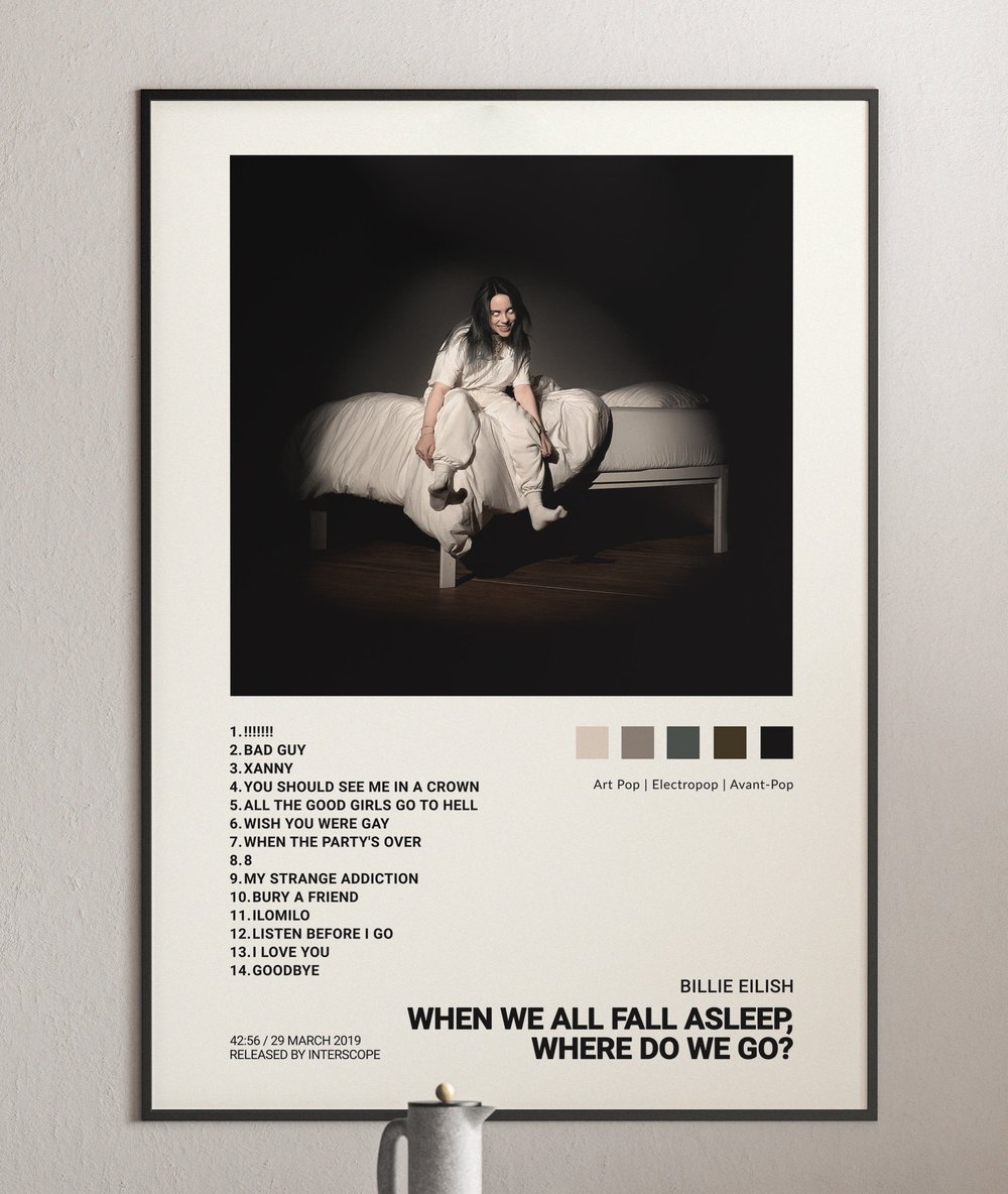 Billie Eilish - When We All Fall Asleep, Where Do We Go? Album Cover Poster Merch