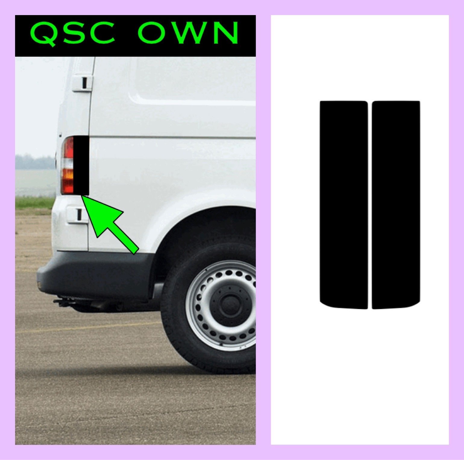 X2 Vw Transporter T6 Tail Light End Stickers | QsCustom