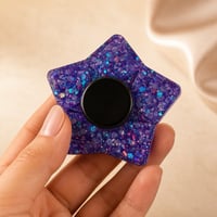 Image 3 of Glow in the Dark Glitter Fidget Spinner • Luminous Stress Relief Toy