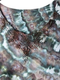 Image 7 of ♻️ UPCYCLED 3X 4X Plus Lace Tank Top in Moody Agate Ice Dye