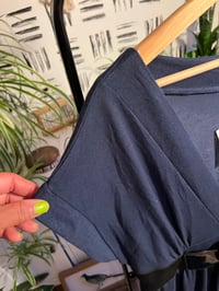 Image 2 of NWT navy light weight belted dress