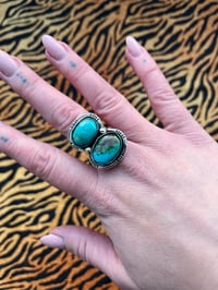Image 3 of Sterlingsilber Ringe mit 2 Türkisen 