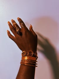 Image 1 of Copper X Crystal Ring