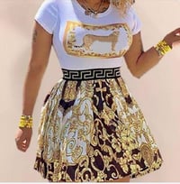 Image 4 of REGULAR SIZE GOLD GODDESS DRESS KNEE LENGTH 