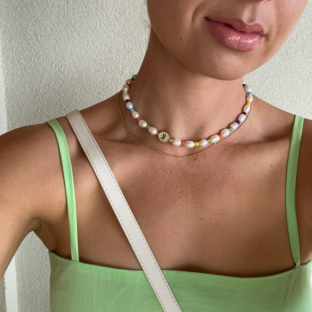 Image of ALPHA PEARL NECKLACE