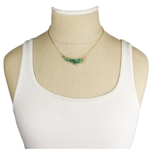 Image of Live with Serenity Aventurine Stone Chip Necklace