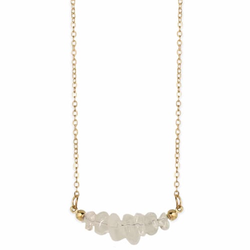 Image of Live with Clarity Quartz Stone Chip Necklace