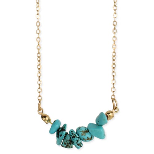 Image of Live with Tranquility Turquoise Stone Chip Necklace