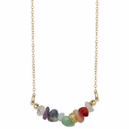 Image of Live with Balance Chakra Stone Chip Necklace