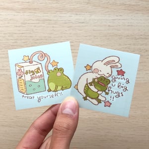 Image of Slightly Wonky Bun & Frog Sticker Pack 