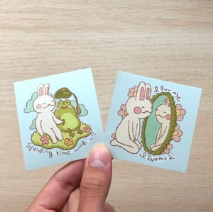Image of Slightly Wonky Bun & Frog Sticker Pack 
