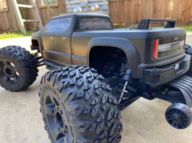 Arrma Big Rock Rear Wing Pedestal Spoiler Aero Wing BRCC with Stainless Screws