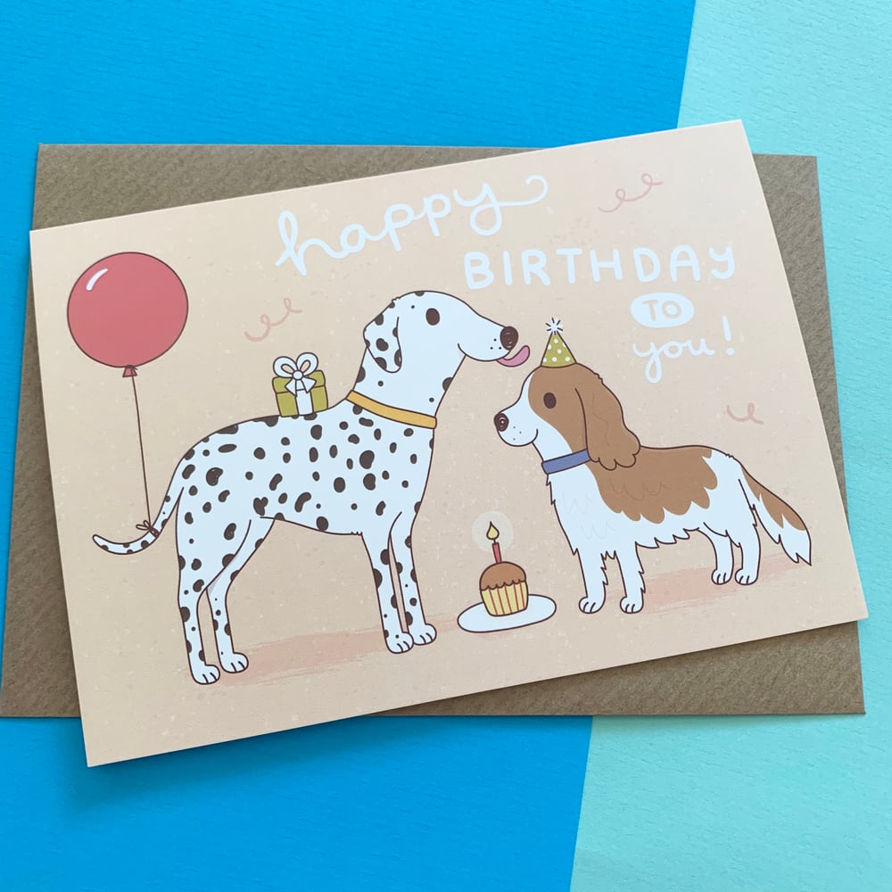 Image of Dog Party Birthday Card