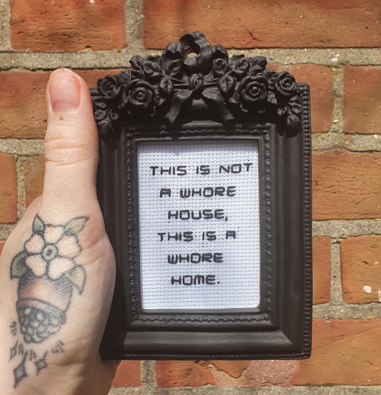 Image of 'This house' framed stitch.