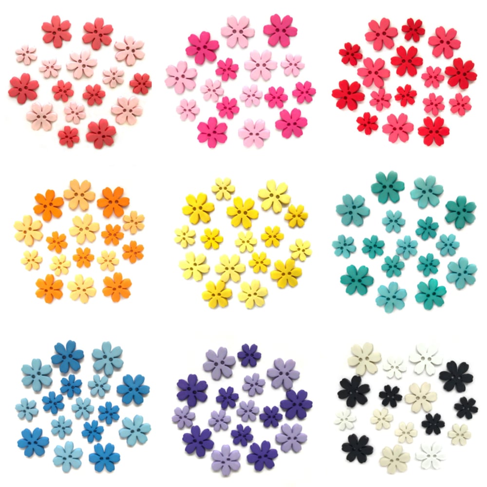 Image of Flower Power Button Embellishments 